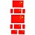  5 Stück Flagge von China temporäre Tätowierung