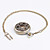 kvinder sort legering mekanisk analog lommeur (bronze)