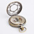  Women's Roman Numerals Style Mechanical Analog Pocket Watch (Bronze)