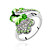  Austria Crystal Ring In Platinum-plated Alloy - Embracing Flowers (More Colors)