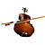  satinato violino con cassa in legno massello di abete / arco / colofonia (multi-size)