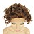  Full Lace 8 Inch 100% Human Hair Curly Hair Wig