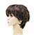  100% Human Hair Capless Short Curly Brown Wig