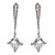  unico bianco platino placcato con taglio di forma quadrata orecchini cubic zirconia