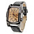  donne eleganti pu pelle in stile orologio da polso al quarzo (colori assortiti)