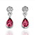  18K Fashion Crystal Alloy Heart Cut Earrings (More Colors)