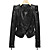  Long Sleeve Turndown Collar Evening/ Career PU Jacket  (More Colors)