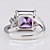  Gorgeous 18K Gold Plate Square Crystal Fashion Ring (More Colors)
