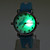  Children’s Dolphin Style Silicone Analog Quartz Wrist Watch with Flashing LED Light (Blue)