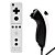 tofarget MotionPlus Remote og Nunchuk-kontrolleren til Wii / Wii u (sort og hvit)