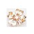  colores de cristal broche de oro de 18 quilates chapado en flores