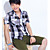  moda para hombre camisa de comprobar
