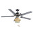  60W Iron Hugger Ceiling Fan Light with 3 Speeders Glossy Blades