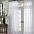  (Two Panels) Solid Contemporary White Sheer Curtains