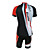  Kooplus-Men's BIB Short Sleeve Cycling Suits (Red and White)