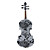  Kinglos - (HB-1310) 4/4 Black-White Flowers Design Solid Spruce Violin Outfit