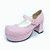  cuero de la PU de 7,5 cm de tacón clásicos zapatos de lolita