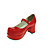  cuero de la PU de 7,5 cm de tacón clásicos zapatos de lolita