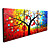  Peinture à l'huile réalisée à la main abstraite sur canevas tendu - Set de 3