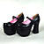  Black PU Leather 12.5cm High Heel Classic Lolita Shoes