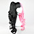  lolita rizado peluca inspirada en color mezclado negro y rosado gótico cola de caballo 70cm
