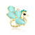  Elegant Alloy pauw Shape Crystal Fashion Ring (meer kleuren)