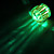  1W 90-100lm cristal verde de luz LED de techo Bombilla (85-265v)