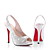  Satin Upper Stiletto Heel Pumps/ Slingbacks With Rhinestone Wedding/ Party Shoes
