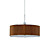  60W 1 - Light Comtemporary Pendant Light with Fabric Shade in Brown