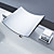  Farbwechsel LED Wasserfall verbreitet Waschbecken Wasserhahn (verchromt)