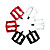  Bicycle Super Light Ball Bearing Aluminium Alloy Pedal with Anti-Skid Nails(Red/Black/White)