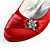  Satin flache Ferse geschlossen Zehen mit Kristall / Rüschen Hochzeitsgesellschaft Damenschuhe