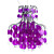  Comtemporary Shell Chandeliers with 3 Lights Purple