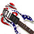  Derulo - (kolibri-7) mahogni Stratocaster el-guitar med taske / rem / picks / kabel / whammy bar