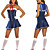  Fancy Navy Sailor  Uniform Women Halloween Costume (4Pieces)