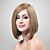  Capless 100% Human Hair Medium Long Brown Straight Wig