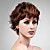  Capless 100% Human Hair Wig Short High Quality Natural Look Dark Aubum Curly Hair Wig