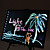  3.6W Black LED Lighted Writable Menu Board Multi-colored (28 Light Modes / Marker Included / Easel not Included)
