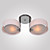  ARDS - Lampadario moderno in acrilico in cromo con 2 lampadine