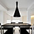  60W Pendant Light in Black Shade