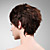  capless parrucca 100% capelli umani breve di alta qualità naturale sguardo scuro parrucca castano capelli ricci (0463-lpp570)
