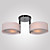  ARDS - Lampadario moderno in acrilico in cromo con 2 lampadine