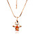  Gorgeous Crystal Angel 18K Gold Jewelry Set With Rhinestone Including Earring,Necklace