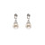  Ivory Pearl Two Piece Mini Heart Ladies Necklace and Earrings Jewelry Set (38 cm)