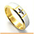  Gold Silver Diamond Ring