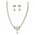  vintage stijl parel met rhinestons ketting en oorbel set