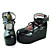  Black PU Leather Flower 9cm Wedge Sweet Lolita Shoes