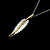  Elegant Silver Plated Mujeres de plumas de oro de la joyería conjunto incluyendo el collar, anillo, pulsera, pendiente