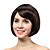  Capless Short Brown Straight 100% Human Hair Wigs
