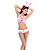  Sexy Cute Pink Bunny Halloween Costume(4Pieces)